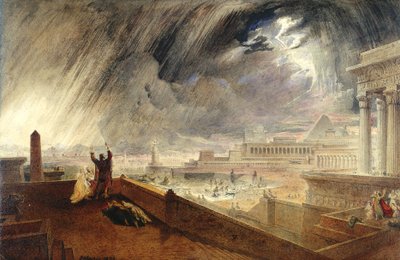 Ontwerp voor de Zevende Plaag van Egypte door John Martin
